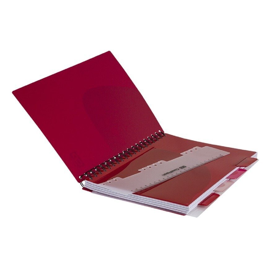 Sąsiuvinis su spirale Coolpack, A5, 200 lapų, langeliais, raudonas цена и информация | Sąsiuviniai ir popieriaus prekės | pigu.lt