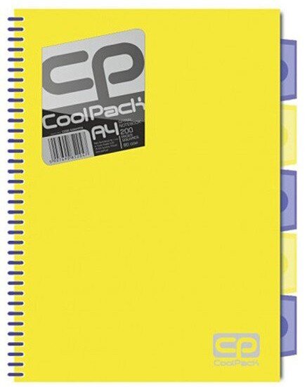 Sąsiuvinis su spirale Coolpack, A4, 200 lapų, langeliais kaina ir informacija | Sąsiuviniai ir popieriaus prekės | pigu.lt