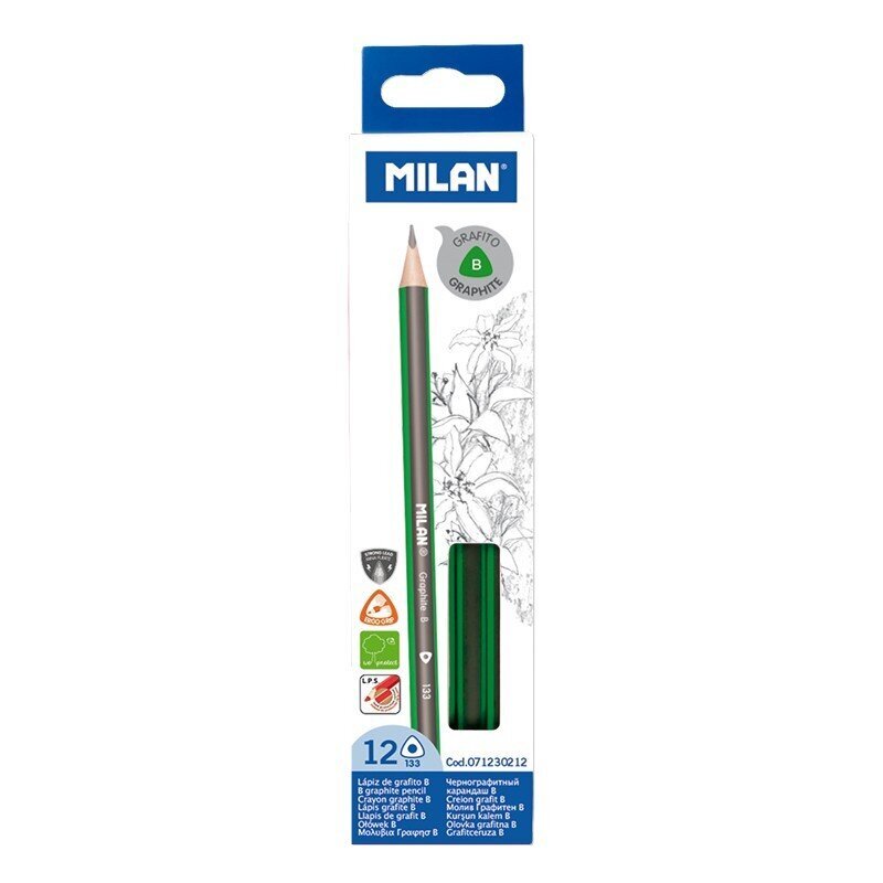 Pieštukas Milan 212, tribriaunis, B цена и информация | Rašymo priemonės | pigu.lt