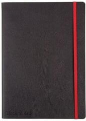 Užrašų knygelė Oxford Black n´Red su gumele ir skirtuku, juoda цена и информация | Тетради и бумажные товары | pigu.lt