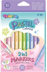 Dvipusiai flomasteriai Colorino Pastel, 10 spalvų kaina ir informacija | Colorino Vaikams ir kūdikiams | pigu.lt