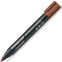 Permanentinis žymeklis Staedtler Lumcolor apvali galvutė, 2-5 mm, rudas цена и информация | Письменные принадлежности | pigu.lt