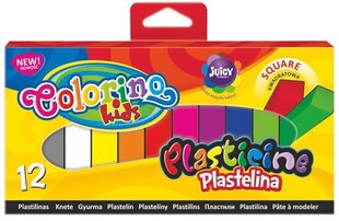 Plastilinas Colorino, kvadratinis, 12 spalvų цена и информация | Принадлежности для рисования, лепки | pigu.lt