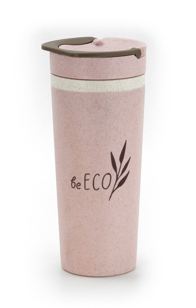 Ekologiškas puodelis G21 BeEco 6352075 rožinis, 450 ml kaina ir informacija | Termosai, termopuodeliai | pigu.lt