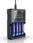 Baterijų kroviklis Xtar VC4S - QC3.0 Fast Charging, LI-ION, Ni-Mh, Ni-Cd kaina ir informacija | Elementų krovikliai | pigu.lt