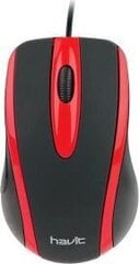 Havit MS753 universal mouse (black&red) цена и информация | Мыши | pigu.lt