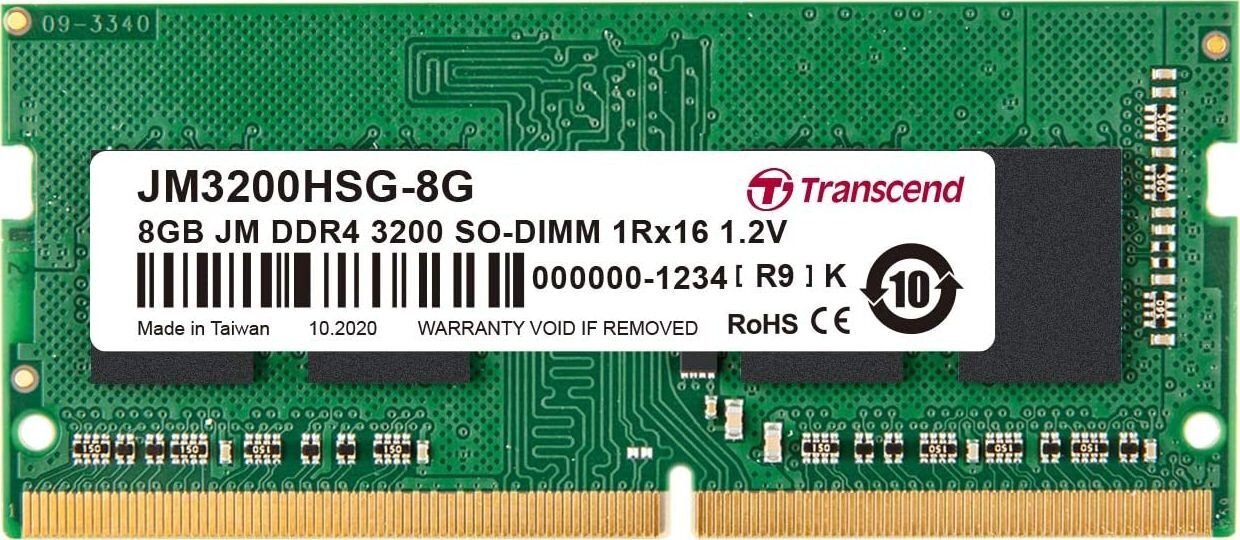 Transcend JM3200HSG-8G kaina ir informacija | Operatyvioji atmintis (RAM) | pigu.lt