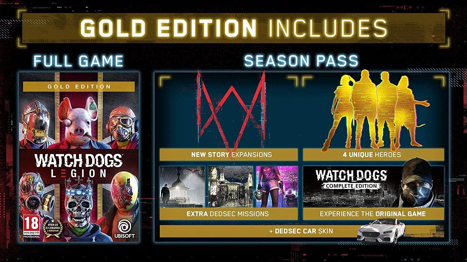 Компьютерная игра PS4 Watch Dogs Legion Gold Edition incl Season Pass цена  | pigu.lt