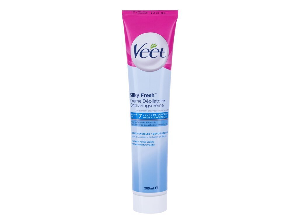 Depiliacinis kremas Veet Silky and Fresh Hair Removal Cream, 200ml цена и информация | Depiliacijos priemonės | pigu.lt