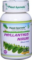 Maisto papildas Phyllanthus Niruri Planet Ayurveda, 60 kapsulių kaina ir informacija | Vitaminai, maisto papildai, preparatai gerai savijautai | pigu.lt