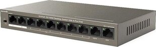 Tenda TEF1110P-8-63W network switch Unmanaged Fast Ethernet (10/100) Power over Ethernet (PoE) Black цена и информация | Коммутаторы (Switch) | pigu.lt