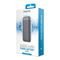 Išorinė baterija Power Bank Forever TB-100M 10000mAh juodas kaina ir informacija | Atsarginiai maitinimo šaltiniai (power bank) | pigu.lt