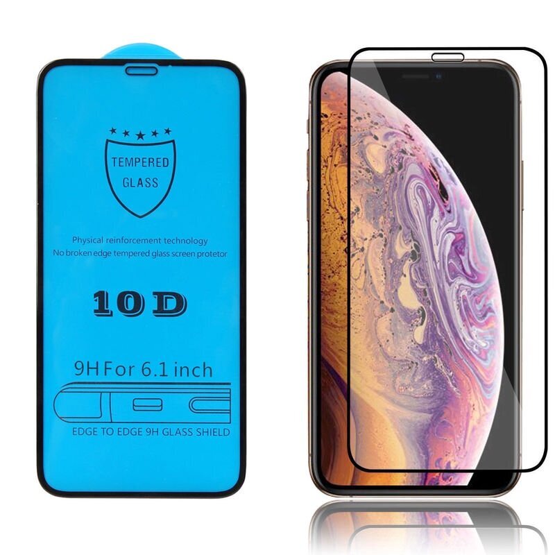 LCD apsauginis stikliukas 10D Full Glue Apple iPhone 12 Pro Max lenktas juodas kaina ir informacija | Apsauginės plėvelės telefonams | pigu.lt