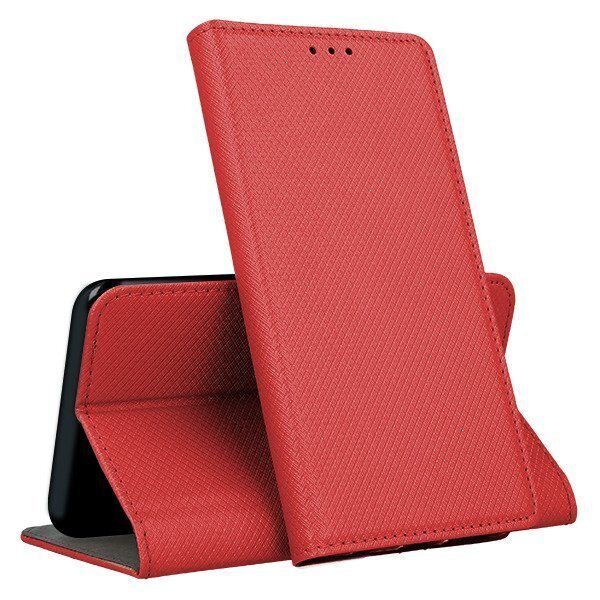 Mocco Smart Magnet Book Case For Apple iPhone 12 Pro Max Red kaina ir informacija | Telefono dėklai | pigu.lt