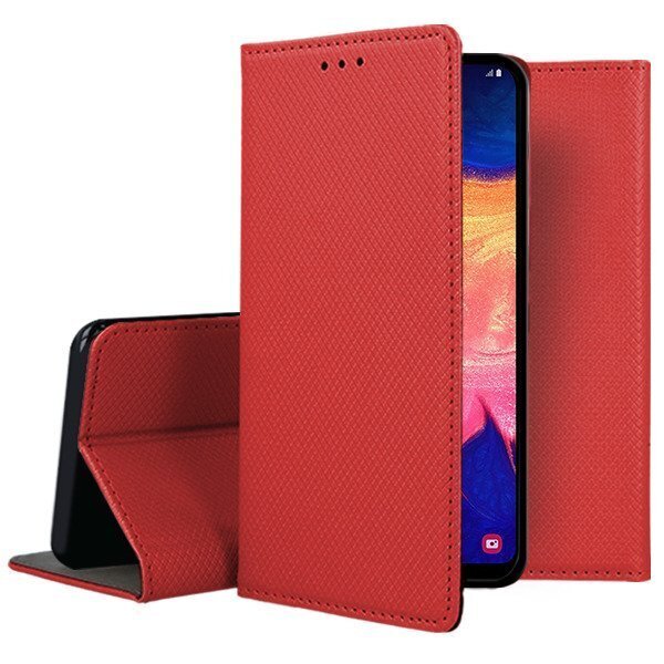 Mocco Smart Magnet Book Case For Apple iPhone 12 Pro Max Red kaina ir informacija | Telefono dėklai | pigu.lt