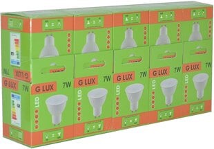 LED lemputės 7W G.LUX GR-LED-GU10-PA-7W, 10 vnt. kaina ir informacija | Elektros lemputės | pigu.lt