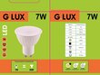 LED lemputės 7W G.LUX GR-LED-GU10-PA-7W, 10 vnt. цена и информация | Elektros lemputės | pigu.lt