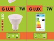 LED lemputės 7W G.LUX GR-LED-GU10-PA-7W, 10 vnt. kaina ir informacija | Elektros lemputės | pigu.lt