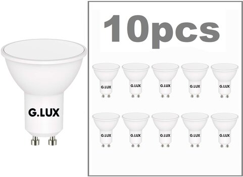 LED лампочки G.LUX GR-LED-GU10-PA9-8W 3000K - 10 шт. упаковка цена и информация | Электрические лампы | pigu.lt
