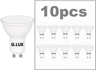 LED лампочки G.LUX GR-LED-GU10-PA9-8W 3000K - 10 шт. упаковка цена и информация | Электрические лампы | pigu.lt