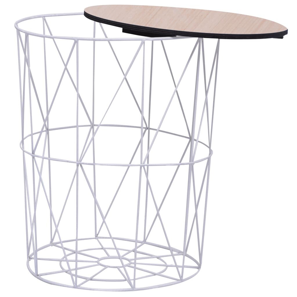 Kavos staliukas 47 cm, baltas kaina ir informacija | Kavos staliukai | pigu.lt
