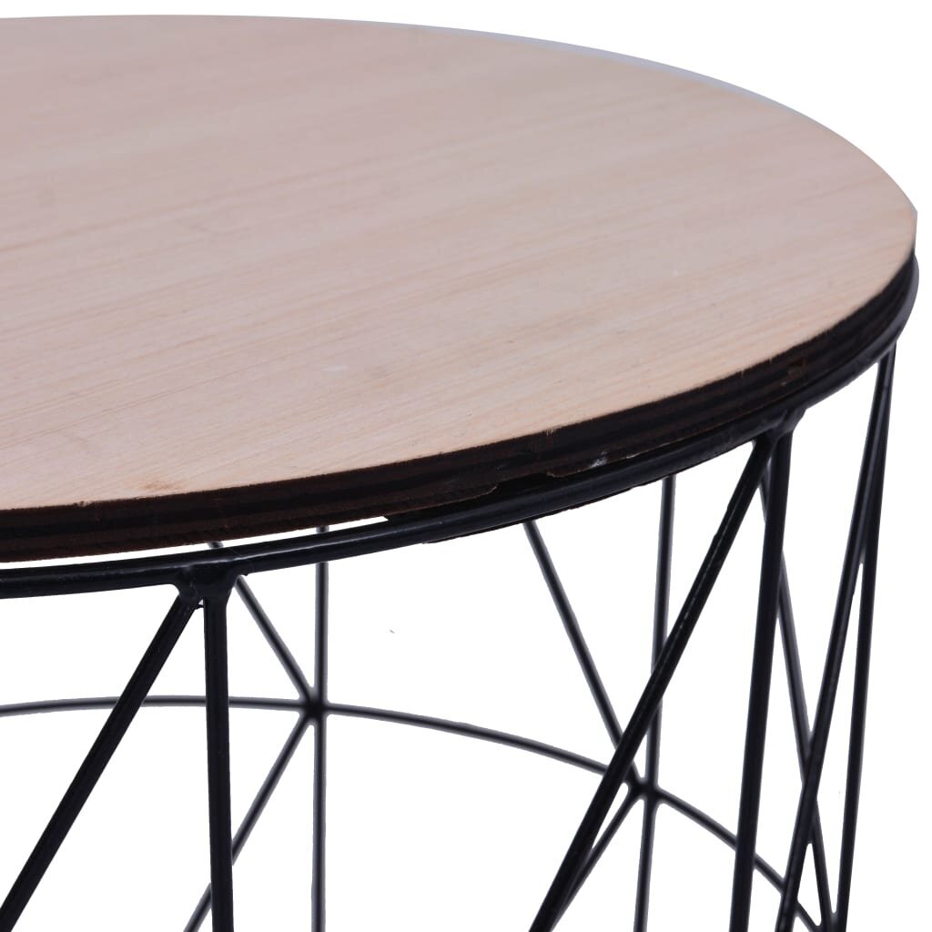 Kavos staliukas 47 cm, juodas kaina ir informacija | Kavos staliukai | pigu.lt