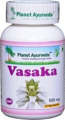 Maisto papildas Planet Ayurveda „Vasaka“, 60 kapsulių kaina ir informacija | Vitaminai, maisto papildai, preparatai gerai savijautai | pigu.lt