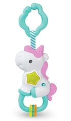 Погремушка подвесная со звуками и подсветкой Unicorn Clementoni цена и информация | Игрушки для малышей | pigu.lt