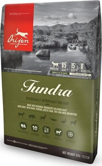Orijen Tundra šunims su ėriena, elniena, antiena, kiauliena ir žuvimi, 2kg kaina ir informacija | Sausas maistas šunims | pigu.lt