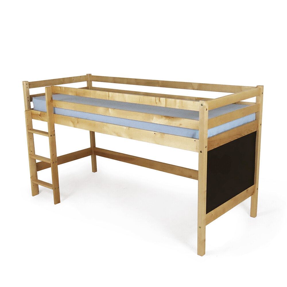 Dviaukštė lova su lenta, 80x200 cm, ruda цена и информация | Vaikiškos lovos | pigu.lt