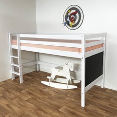 Двухъярусная кровать с доской, полу-высокая 90 x 200см цена и информация | Детские кровати | pigu.lt