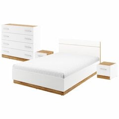 Спальный гарнитур Selsey Montroy 140х200 см, белый цена и информация | Комплекты мебели для спальной комнаты | pigu.lt