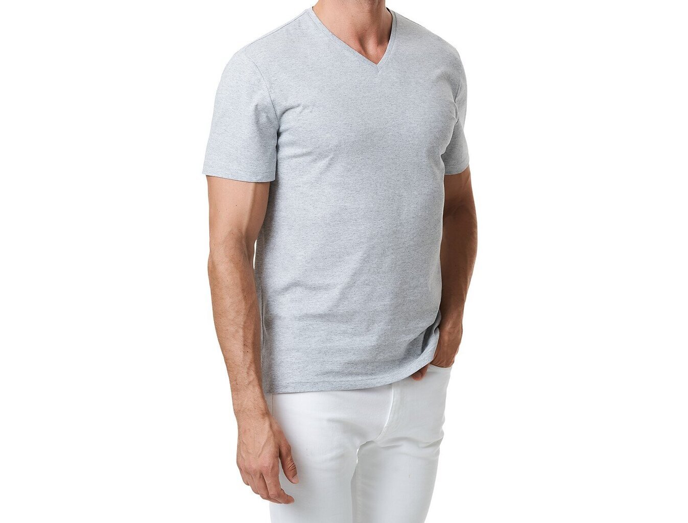 Medvilniniai marškinėliai vyrams, pilki kaina ir informacija | Vyriški marškinėliai | pigu.lt