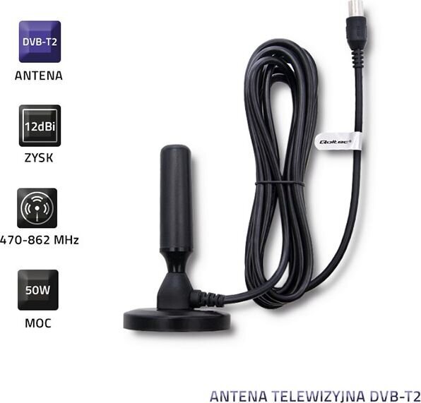 Qoltec 57016 kaina ir informacija | TV antenos ir jų priedai | pigu.lt