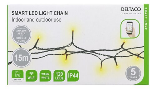 Kalėdinė girlianda, 120 LED, 15 m kaina ir informacija | Girliandos | pigu.lt