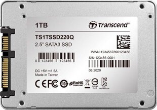 Transcend, 1 TB цена и информация | Внутренние жёсткие диски (HDD, SSD, Hybrid) | pigu.lt