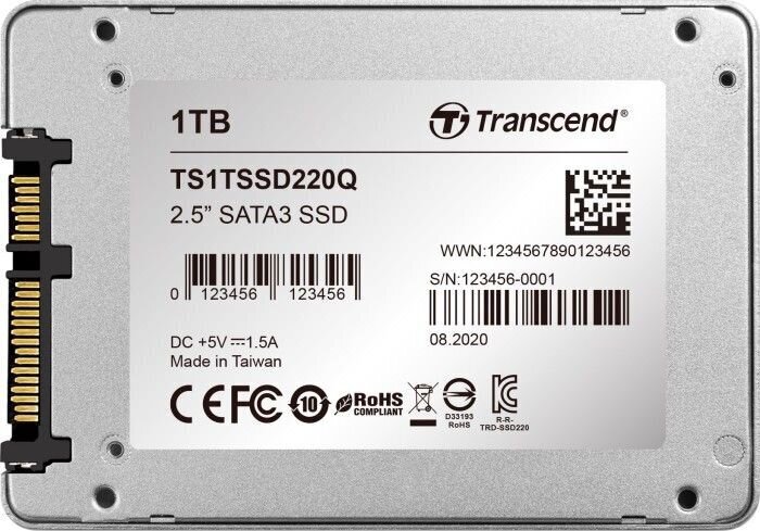 Transcend, 1 TB kaina ir informacija | Vidiniai kietieji diskai (HDD, SSD, Hybrid) | pigu.lt