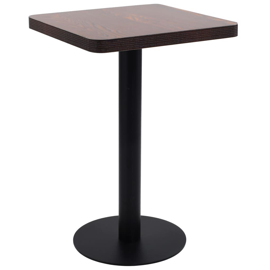 Bistro staliukas, 50x50 cm, rudas kaina ir informacija | Virtuvės ir valgomojo stalai, staliukai | pigu.lt