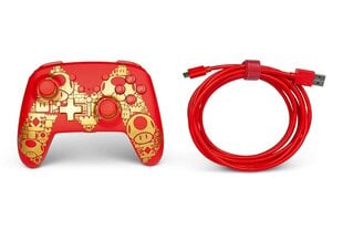 PowerA Super Mario Golden M skirtas Nintendo Switch kaina ir informacija | Žaidimų pultai | pigu.lt