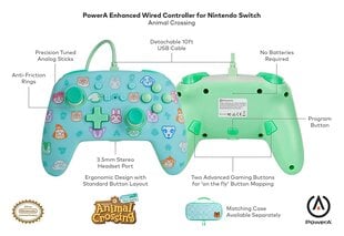 PowerA Animal Crossing New Horizon Nintendo Switch цена и информация | Джойстики | pigu.lt