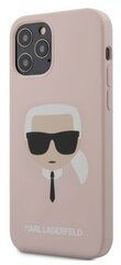 Чехол Karl Lagerfeld KLHCP12MSLKHLP Head для Apple iPhone 12 / 12 Pro, розовый цена и информация | Чехлы для телефонов | pigu.lt