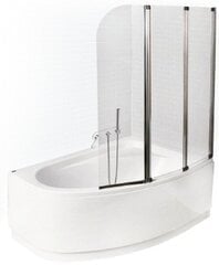 Ванна Piramida Cornea + мобильная стеклянная стена цена и информация | Besco Сантехника для ванной | pigu.lt