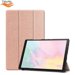 TakeMe Smart Slim Tablet PC book case for Samsung Galaxy Tab A7 10.4 2020 T500 / T505 Rose gold kaina ir informacija | Planšečių, el. skaityklių dėklai | pigu.lt