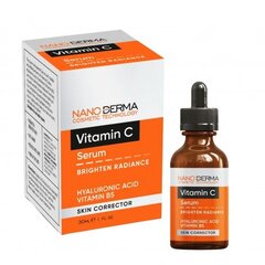 Vitamino C serumas veidui NANODERMA, 30 ml kaina ir informacija | Veido aliejai, serumai | pigu.lt