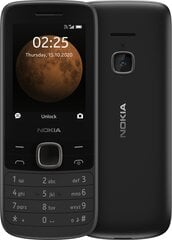 Nokia 225 4G, Black kaina ir informacija | Mobilieji telefonai | pigu.lt