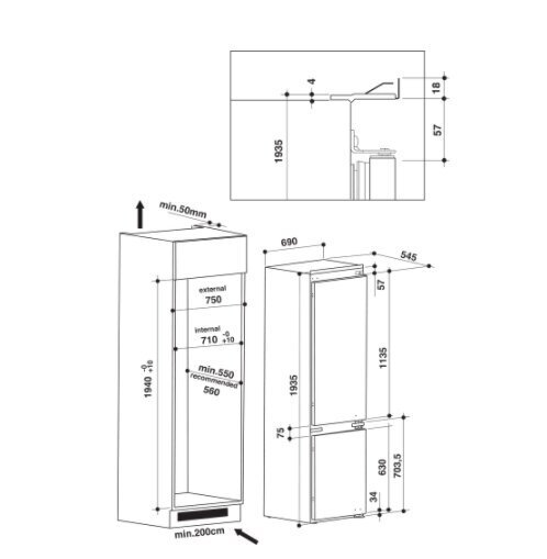 Whirlpool SP40801EU1 kaina ir informacija | Šaldytuvai | pigu.lt