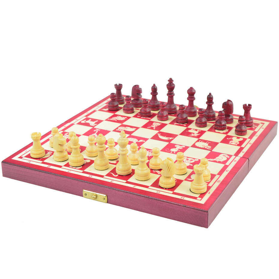Šachmatai Ir Šaškės Pasakiškas Gyvūnų Pasaulis, 25 x 25 cm цена и информация | Stalo žaidimai, galvosūkiai | pigu.lt