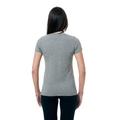 Medvilniniai marškinėliai moterims, pilki kaina ir informacija | Marškinėliai moterims | pigu.lt