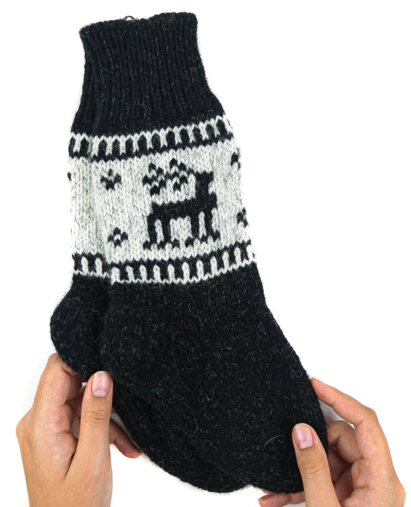 Juodos vilnonės kojinės kaina ir informacija | Moteriškos kojinės | pigu.lt