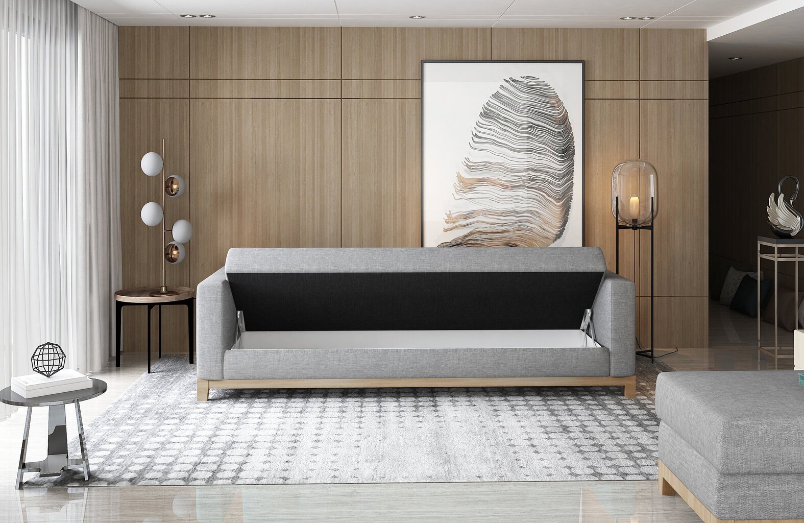 Sofa NORE Selene 04, geltona цена и информация | Sofos | pigu.lt